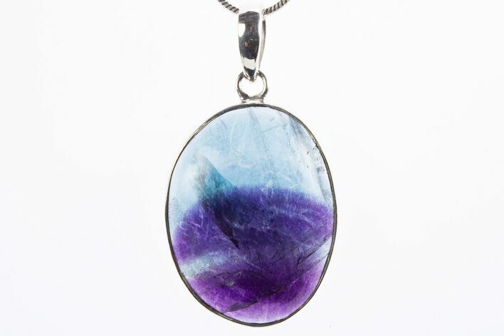 Multi-Color Fluorite Pendant (Necklace) - Sterling Silver #305061